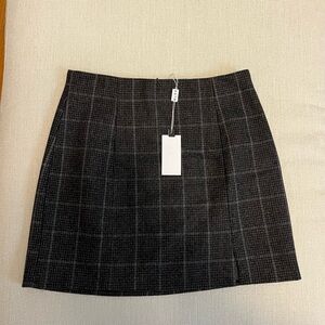 Astr Black Plaid Pencil Skirt